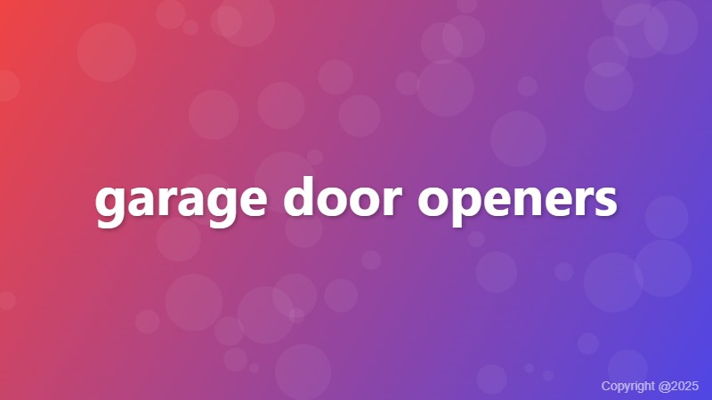 garage door openers
